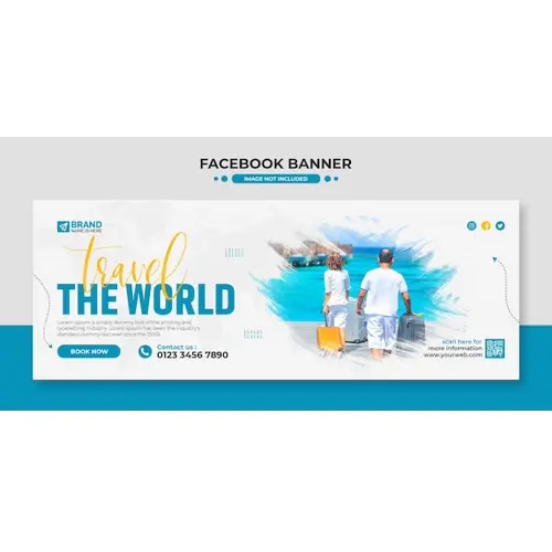 Travel and tourism instagram or facebook social media banner and web banner template