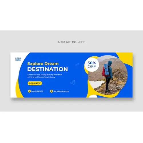 Travel and tourism social media facebook cover and web banner template