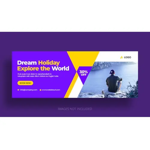 Travel vacation holiday facebook timeline cover template