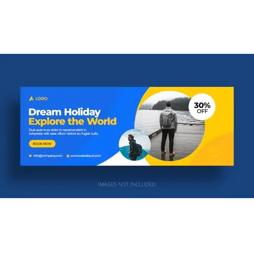Travel vacation holiday facebook timeline cover template