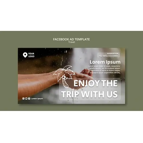 Traveling adventure facebook template