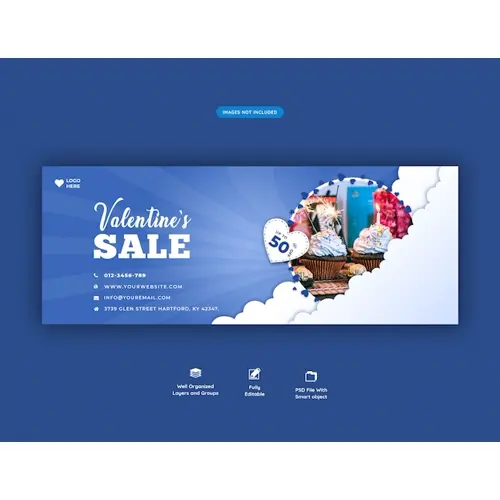 Valentine's sale facebook cover banner