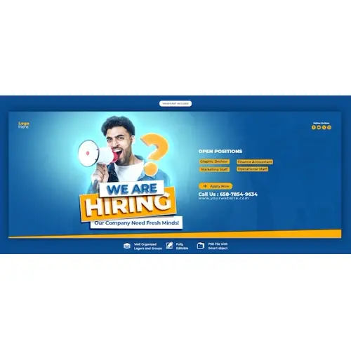We are hiring job vacancy Facebook cover banner template