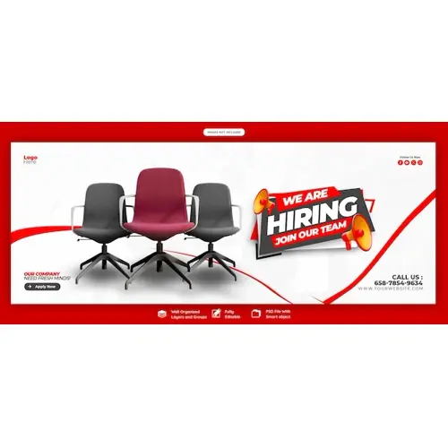 We are hiring job vacancy Facebook cover banner template