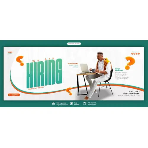 We are hiring job vacancy Facebook cover banner template
