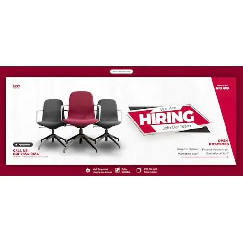 We are hiring job vacancy Facebook cover banner template
