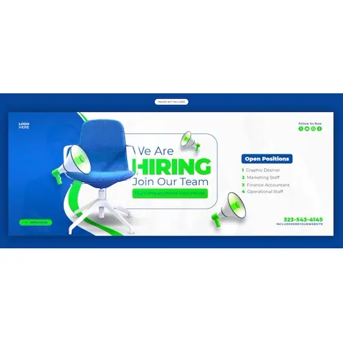We are hiring job vacancy Facebook cover banner template
