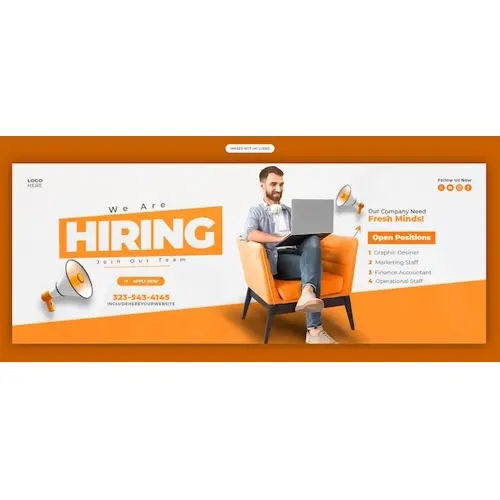 We are hiring job vacancy Facebook cover banner template