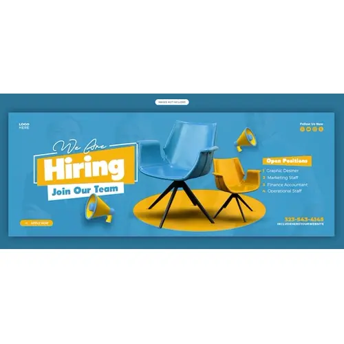 We are hiring job vacancy Facebook cover banner template