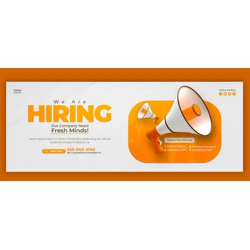 We are hiring job vacancy Facebook cover banner template