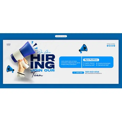 We are hiring job vacancy Facebook cover banner template