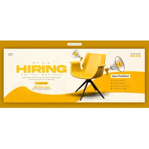 We are hiring job vacancy Facebook cover banner template