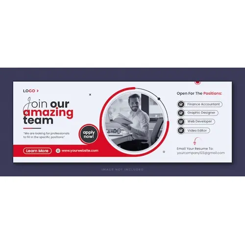 We are hiring job vacancy social media facebook cover and web banner template
