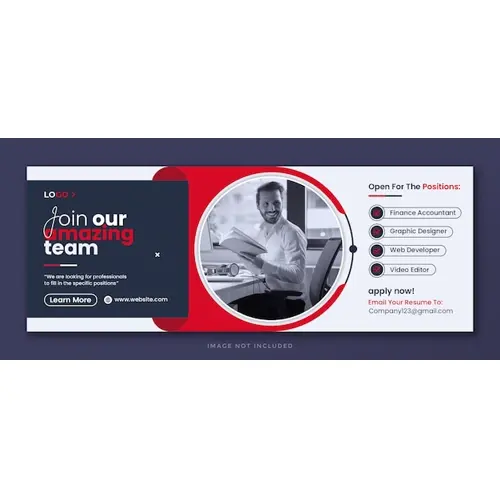 We are hiring job vacancy social media facebook cover and web banner template