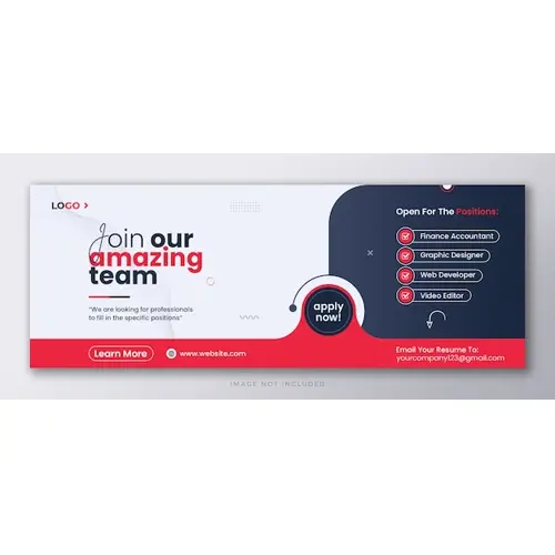 We are hiring job vacancy social media facebook cover and web banner template
