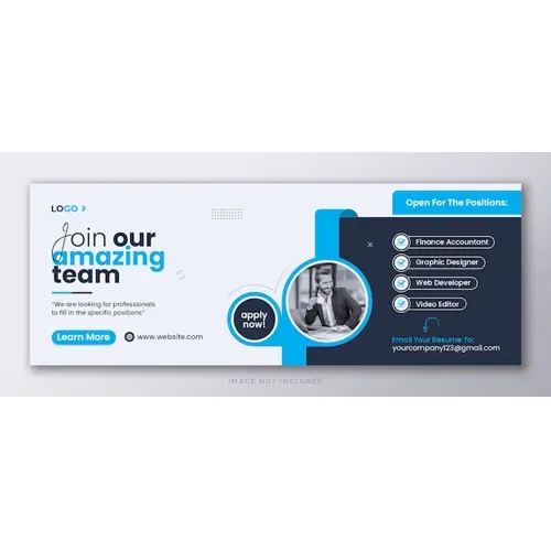 We are hiring job vacancy social media facebook cover and web banner template