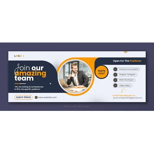 We are hiring job vacancy social media facebook cover and web banner template