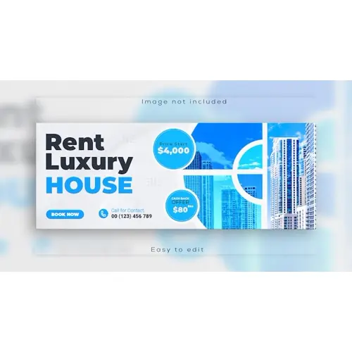 Web banner design for Real estate modern home sales and facebook cover template design