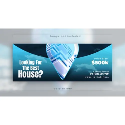 Web banner design for Real estate modern home sales and facebook cover template design