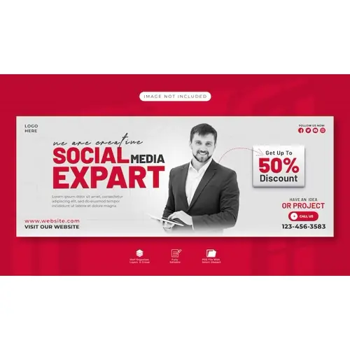 Web banner template digital marketing banner business cover Facebook banner amp cover design