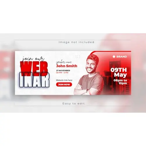 Webinar banner for Facebook cover and Business web banner template design