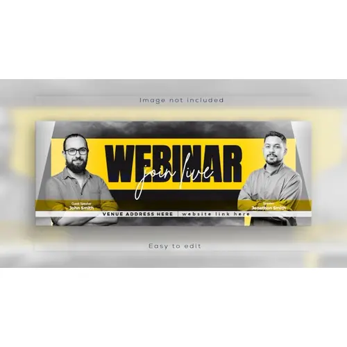 Webinar banner for Facebook cover and Business web banner template design