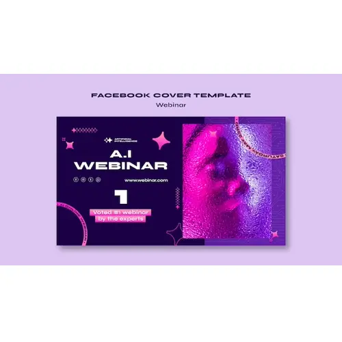 Webinar concept facebook cover template