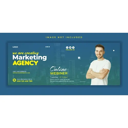 Webinar marketing business conference social media facebook cover banner template