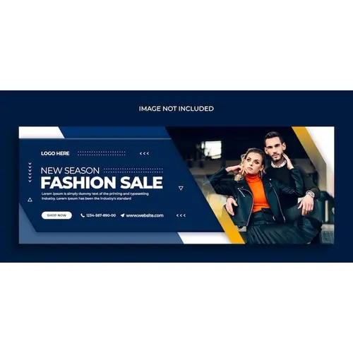 Winter fashion sale facebook timeline cover and web banner template
