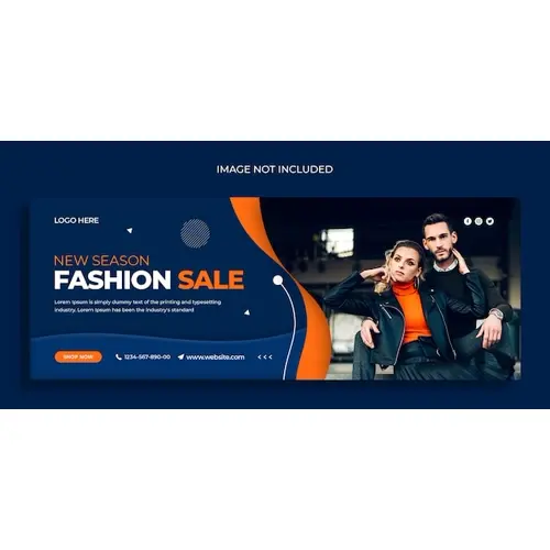 Winter fashion sale facebook timeline cover and web banner template
