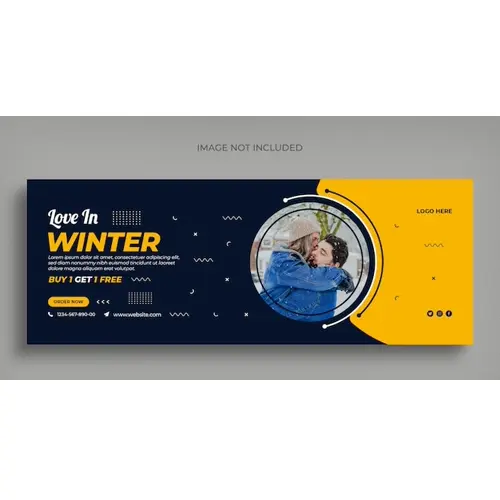 Winter fashion sale social media web banner flyer and Facebook cover design template