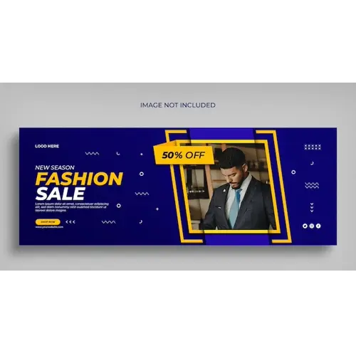 Winter fashion sale social media web banner flyer and Facebook cover template