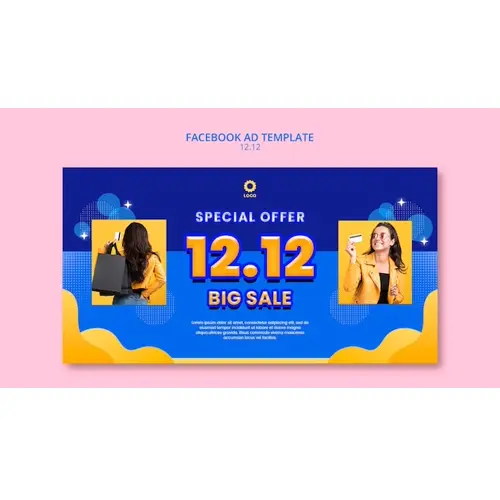 Winter flash sale facebook template