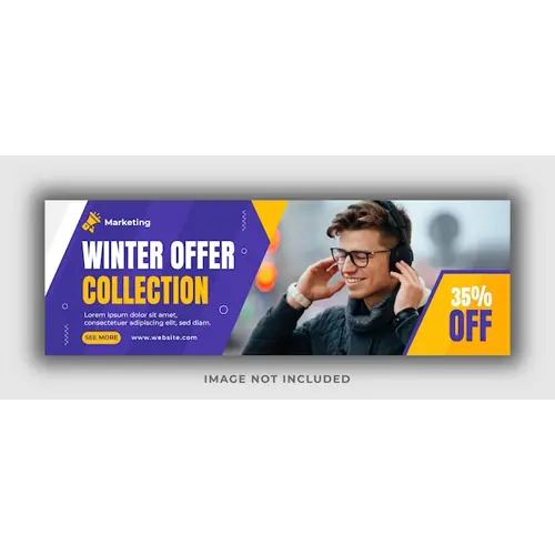 Winter offer collection Facebook cover template