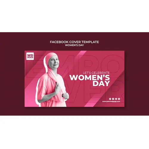 Women's day celebration facebook cover template