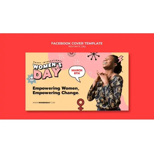 Women's day celebration facebook cover template