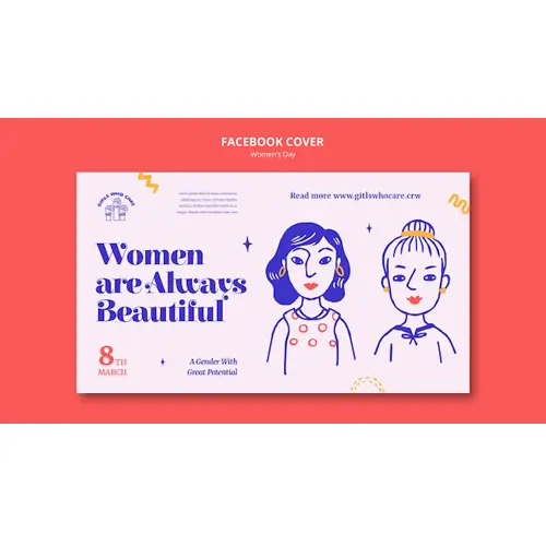 Women's day celebration facebook cover template