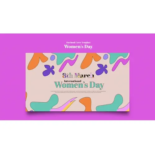 Women's day celebration facebook cover  template