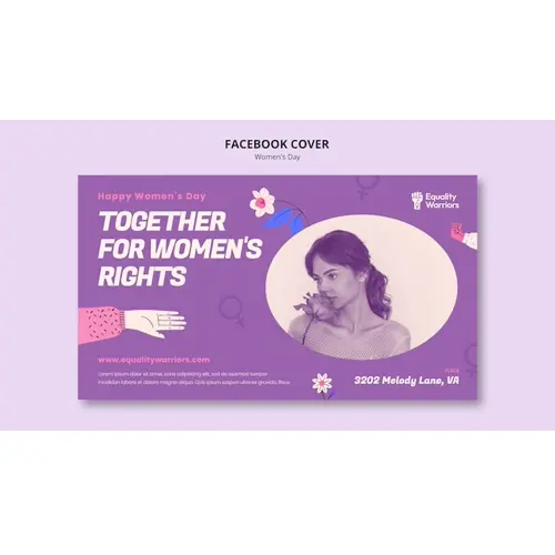 Women's day celebration facebook cover template