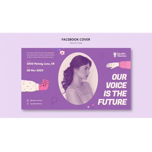 Women's day celebration facebook cover template