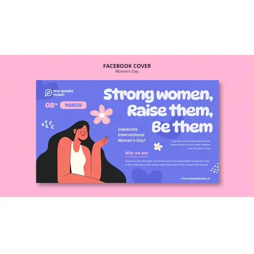 Women's day celebration facebook cover template