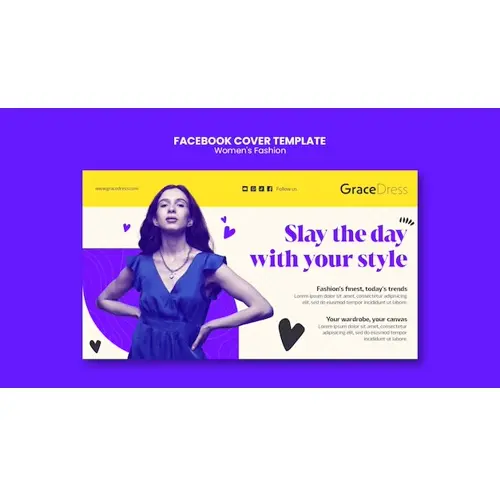 Women's fashion facebook cover template