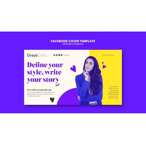 Women's fashion facebook cover template