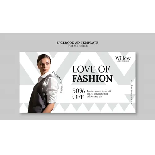 Women's fashion  facebook template