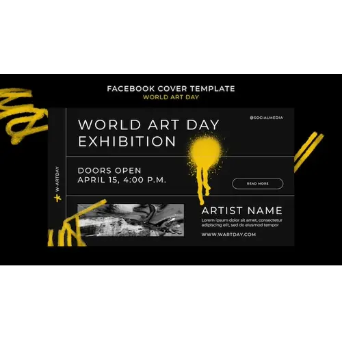 World art day celebration facebook cover
