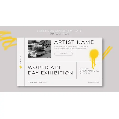 World art day celebration facebook cover