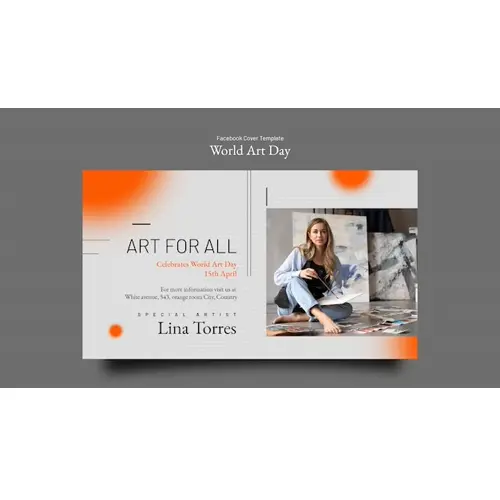 World art day celebration facebook cover