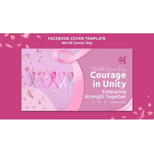 World cancer day facebook cover template