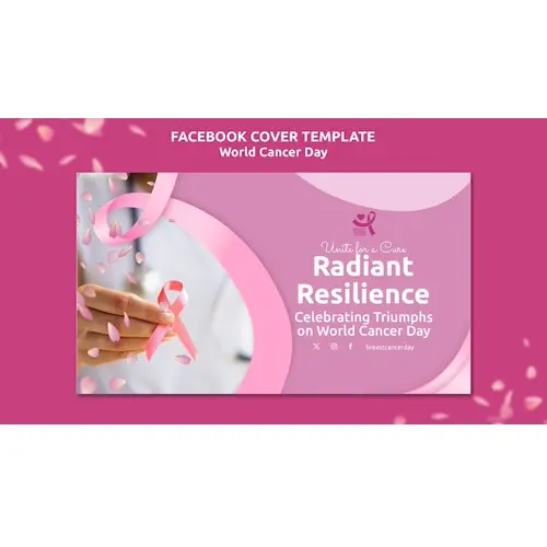 World cancer day facebook cover template
