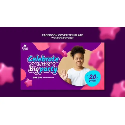 World children's day facebook cover
